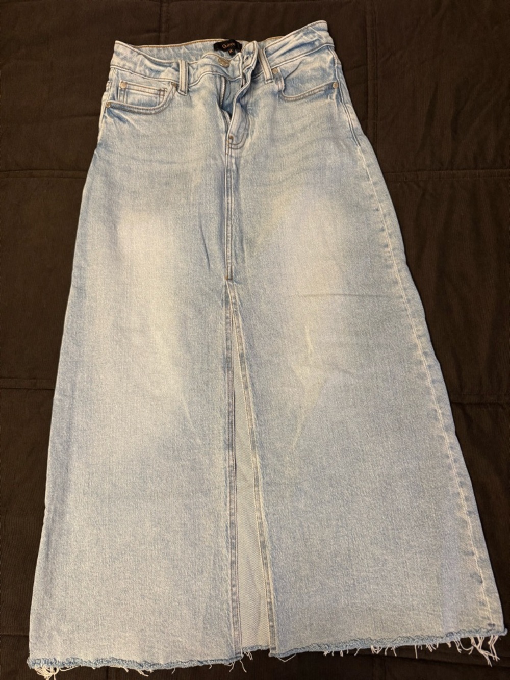 Quince Stretch Denim 5-Pocket Midi Skirt Women’s Sz 25